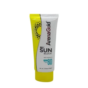 Arena Gold Sunblock SPF60 Brightening Cream with VitaminÂ E â€“ 100Grm